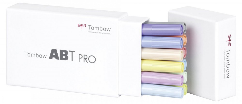 Tombow Flamaster Brush pen na bazie alkoholu ABT PRO, 12 szt., Pastel colors